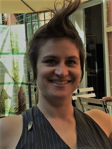 Katie with poofed hairstyle